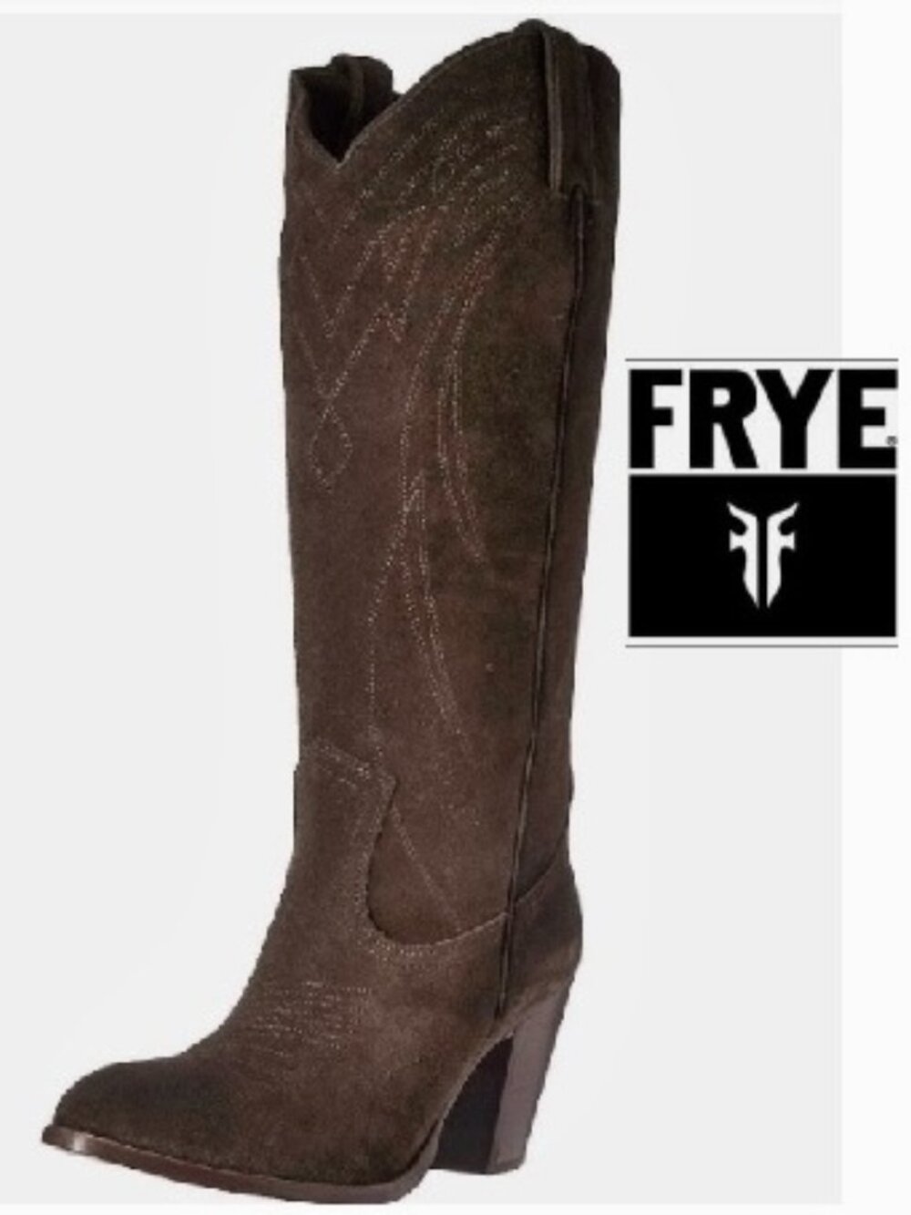$349 Frye Stitch Detail Ilana Butter Soft Suede Pull On Western Boots Cowboy 8.5